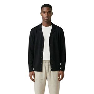 Gianni Lupo Black Viscose Men's Cardigan